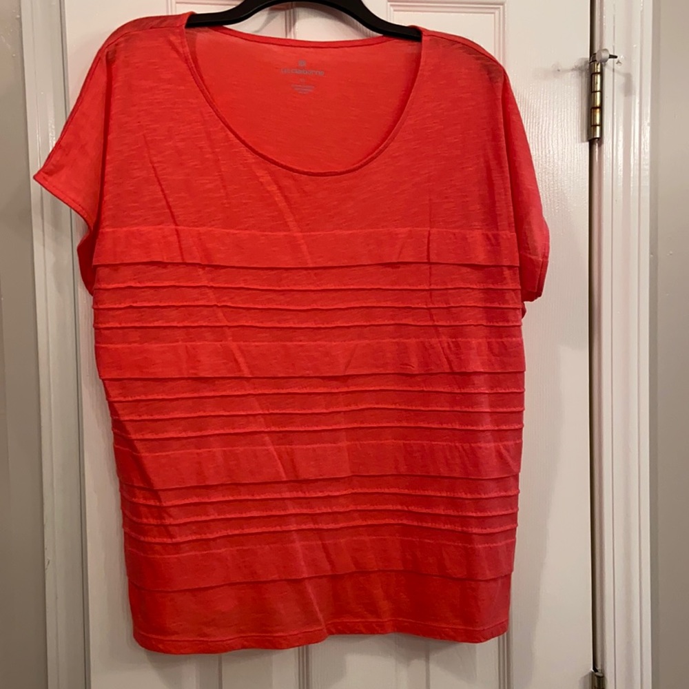Coral cap sleeve tshirt
